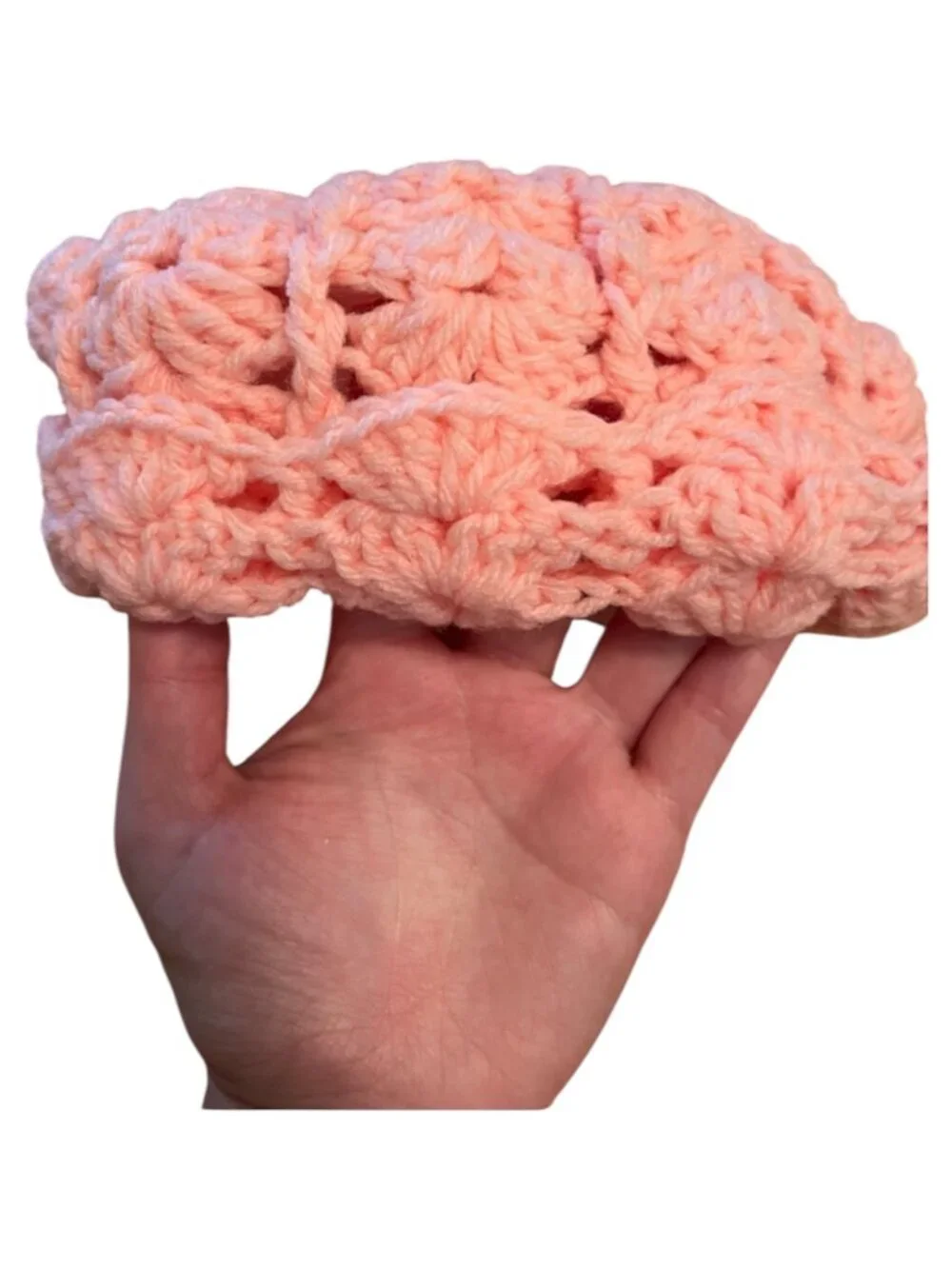 Beautiful Youth Girls Pink Hand Crochet Beanie
